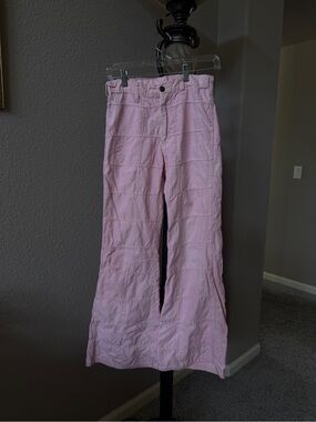 Vintage Jean Machine - Patchwork Light Pink Jeans with Elastic Waist
